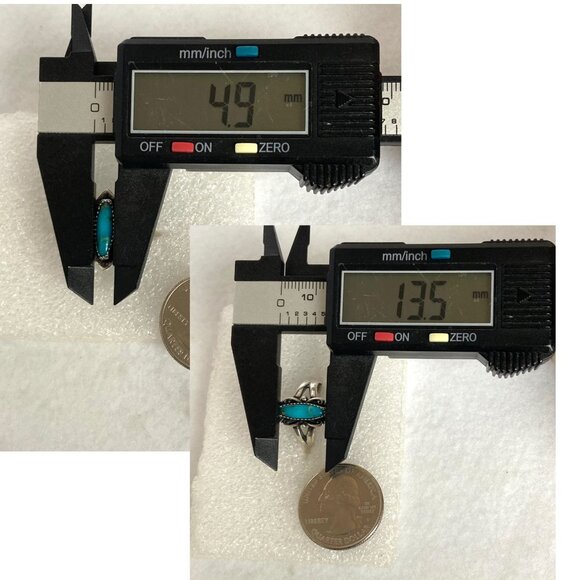 VTG Bell Trading Sterling Silver 925 Southwest Style Oval Turquoise Ring Sz 7.5 - Picture 10 of 16